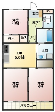 ロイヤルハイツ国母の間取り