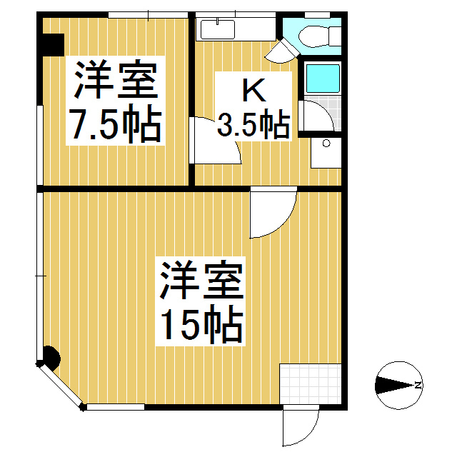 王様ビル２階の間取り