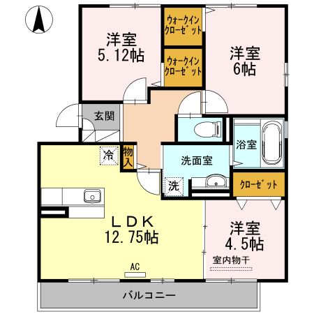 サンヴィオレ　B棟の間取り