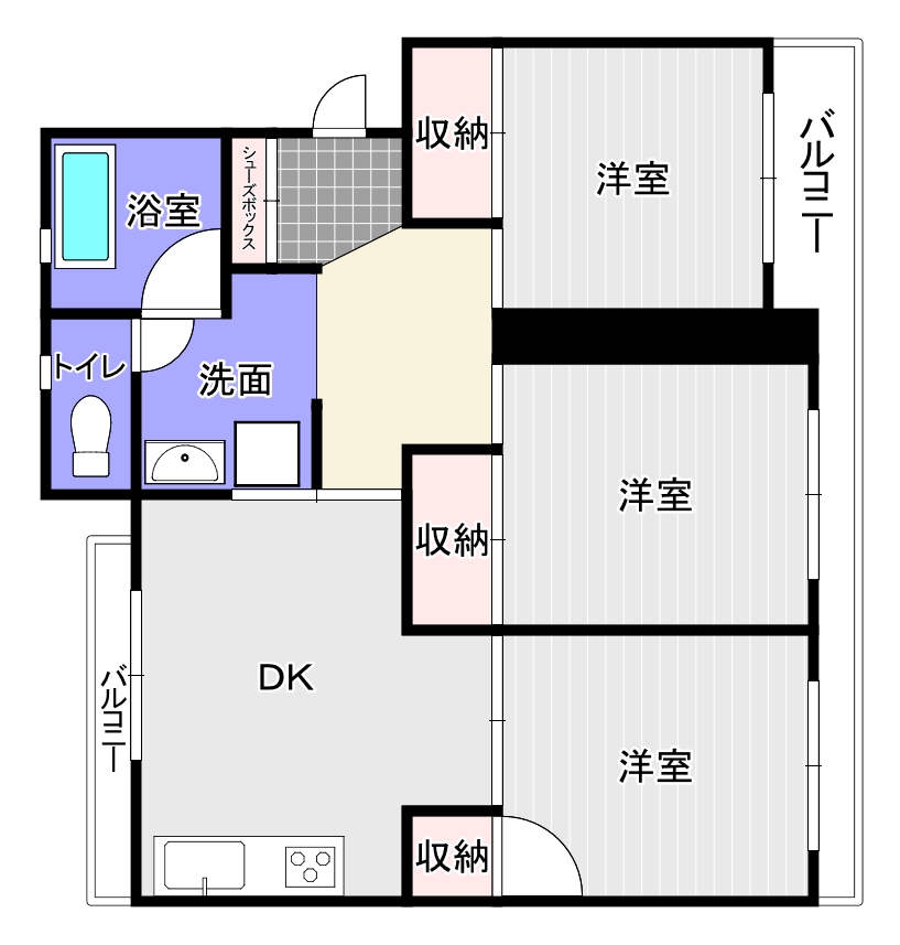 ハイツ松江の間取り