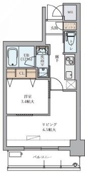 西宮北口プライマリーワンガーデンテラスの間取り