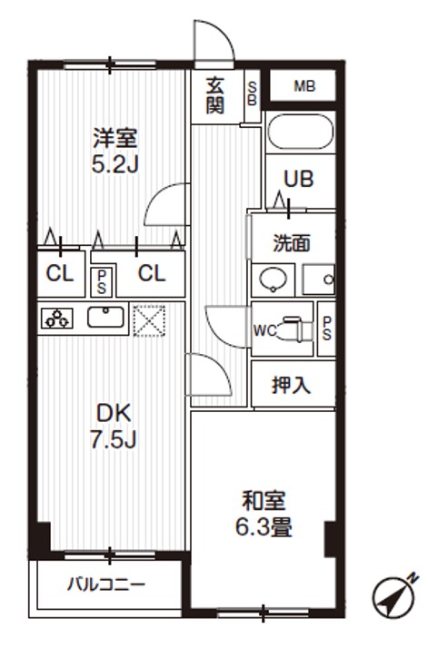 【グラシアリノ町屋の間取り】