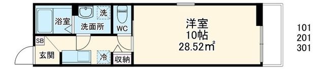 伊勢原市桜台のアパートの間取り