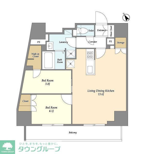 北区堀船のマンションの間取り