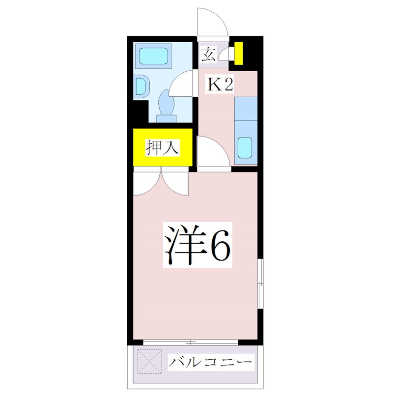 鹿児島市東谷山のマンションの間取り