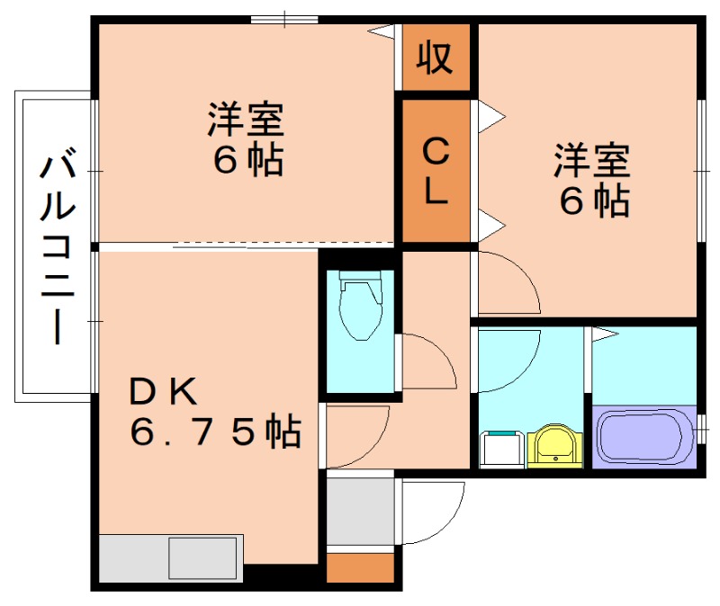 糟屋郡新宮町夜臼のアパートの間取り