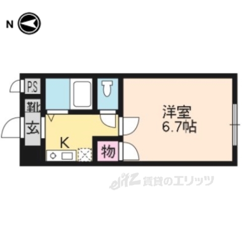 京都市下京区安土町のマンションの間取り