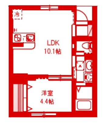 横浜市鶴見区市場東中町のアパートの間取り