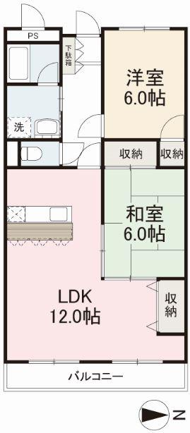 高松市春日町のマンションの間取り