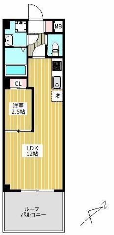 呉市三条のマンションの間取り