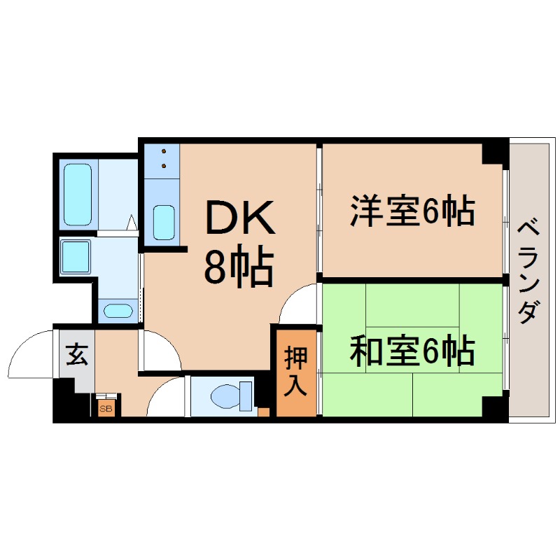 尼崎市宮内町のマンションの間取り