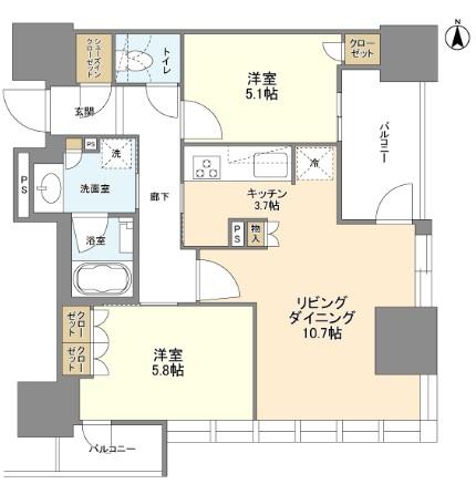 ローレルタワー御堂筋本町の間取り