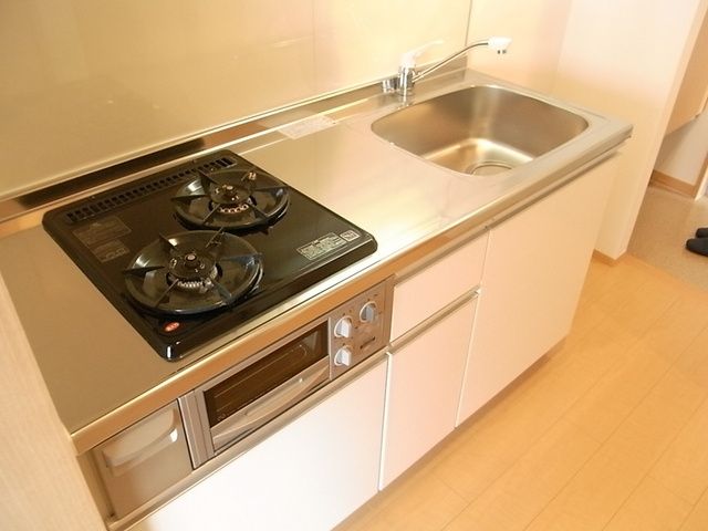 キッチン　２口ガスシステムＫ（魚焼きグリル付き）