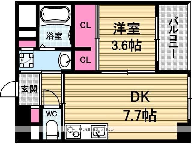 アリスマナーガーデン谷町の間取り写真