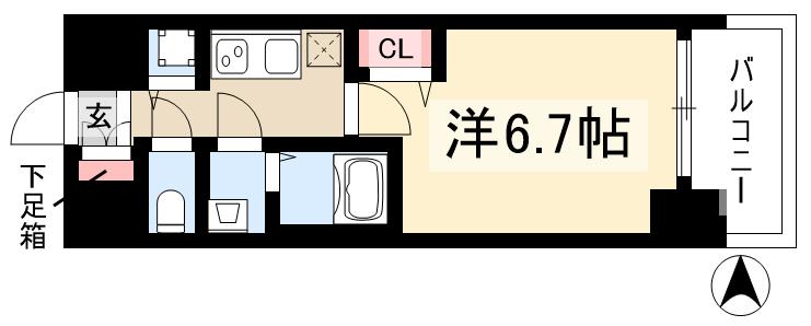 プレサンス名古屋STATIONルミアスの間取り写真