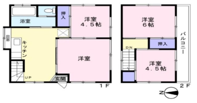 貸家ONO相模原の間取り写真