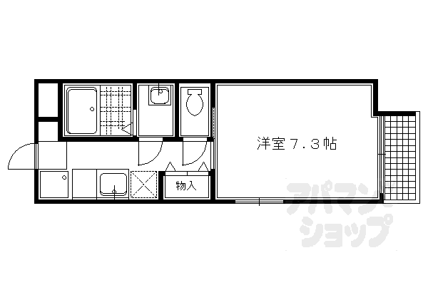 地下鉄烏丸線 北大路駅 徒歩9分 2階建 築18年の間取り写真
