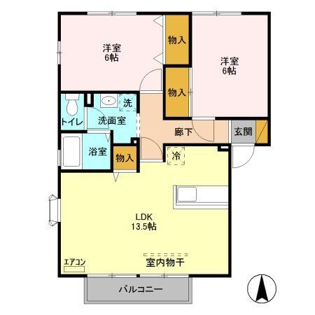 グランモア曙 Cの間取り写真