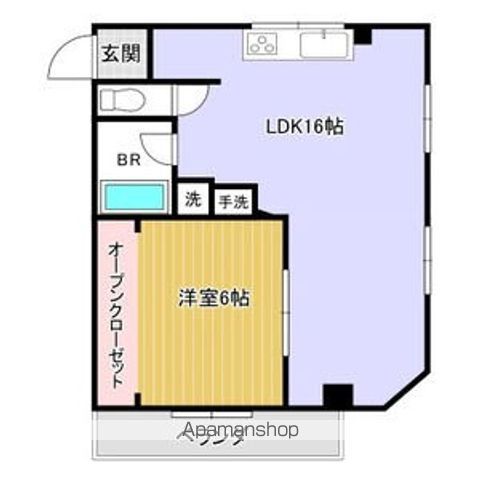 地下鉄名港線 六番町駅 徒歩1分 4階建 築44年の間取り写真