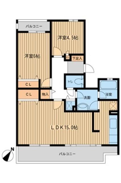 ＪＲ宇都宮線 土呂駅 徒歩7分 4階建 築29年の間取り写真