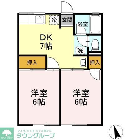 シティハイム ベルメゾン Cの間取り写真