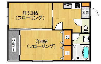 福岡市早良区次郎丸のアパートの間取り