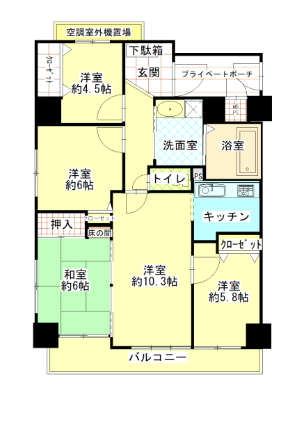 サンシティ城見の間取り