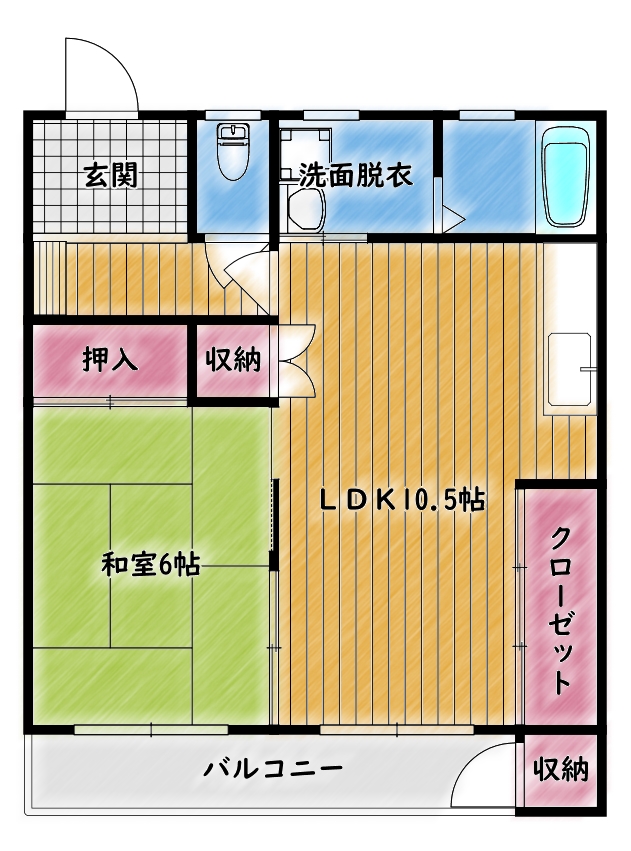 北九州市八幡西区藤田のマンションの間取り