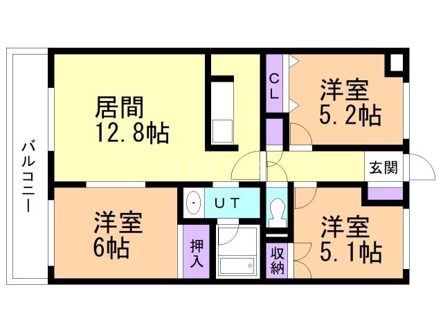 ハイム桔梗Iの間取り