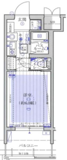 大阪市西区土佐堀のマンションの間取り