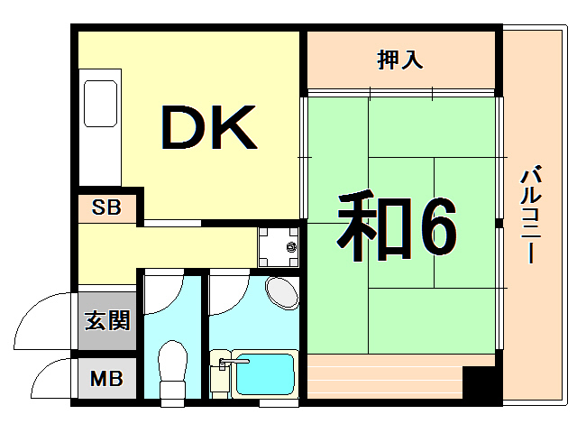 西宮市和上町のマンションの間取り