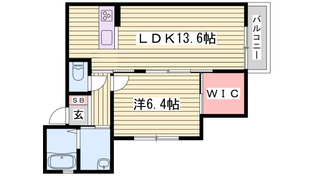 レクレドール西舞子の間取り