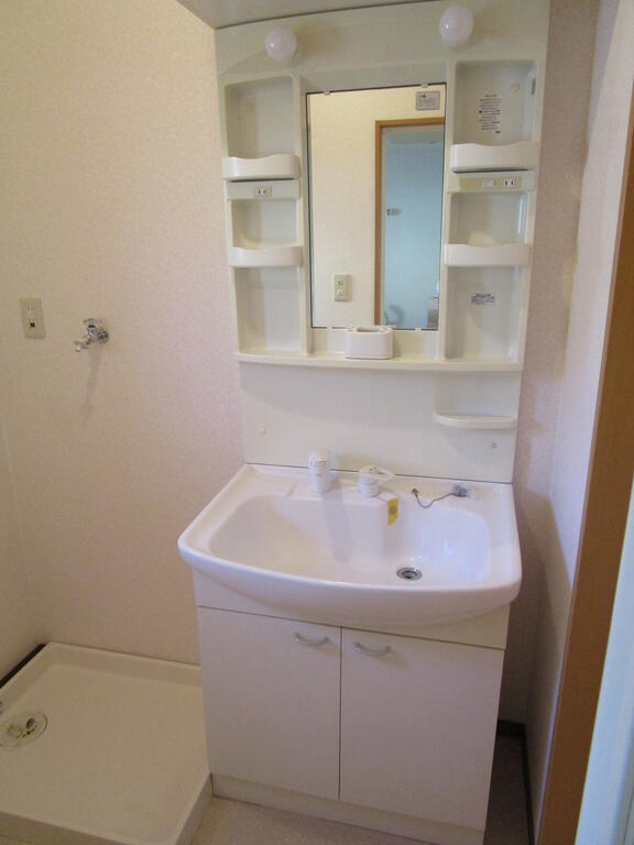 洗面設備　シャワー付き独立洗面化粧台