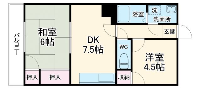 埼玉県さいたま市桜区栄和５（マンション）の賃貸物件の間取り