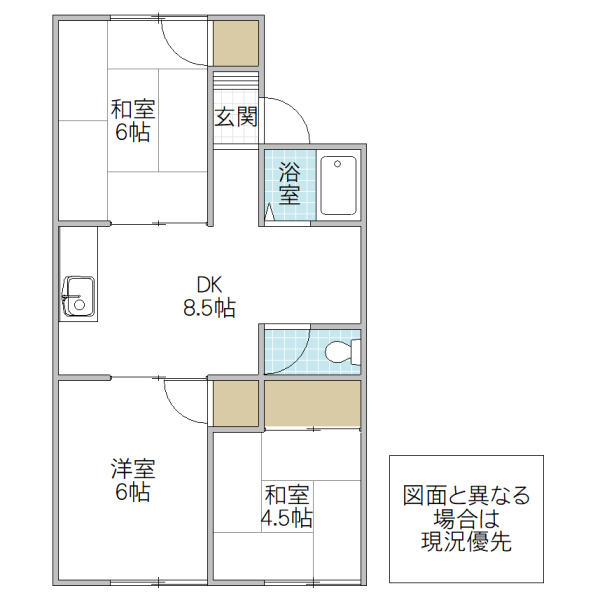 コーポ吉川 B棟の間取り