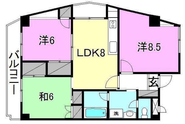 ナチュラルリーフ松山の間取り