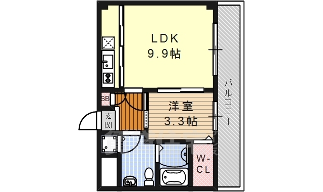 名古屋市昭和区桜山町のマンションの間取り