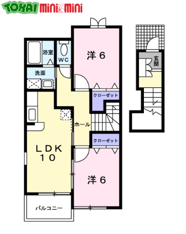 多気郡明和町大字馬之上のアパートの間取り