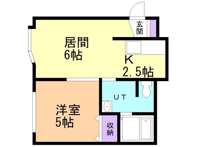 札幌市東区北四十五条東のアパートの間取り