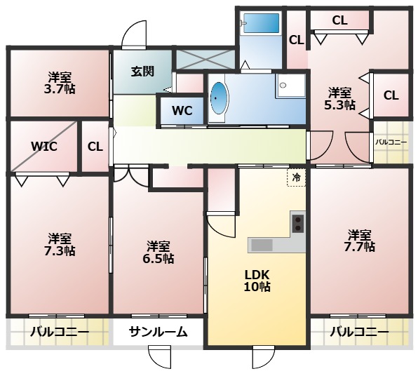 フルールRARAの間取り