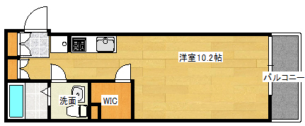 広島市西区山田町のアパートの間取り