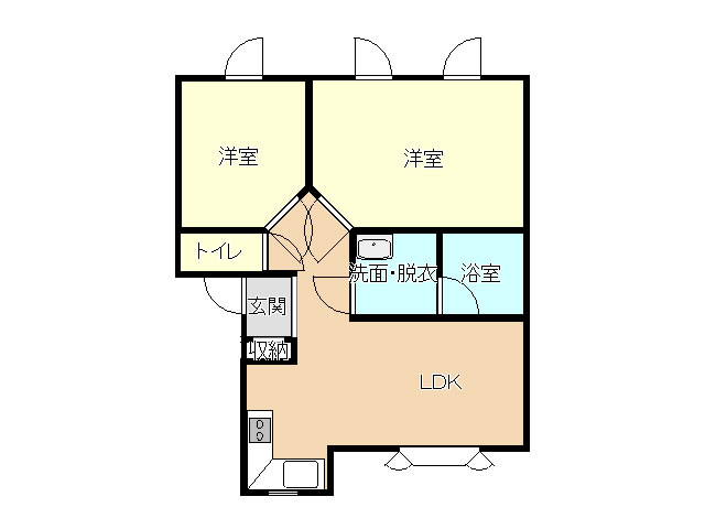 城ハイツの間取り