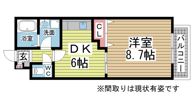 クレシェンド岡本の間取り