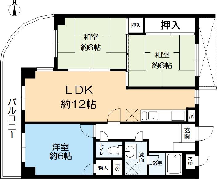 エランドール武庫之荘の間取り