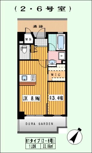 福岡市西区周船寺のマンションの間取り