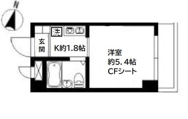 千葉市稲毛区園生町のマンションの間取り