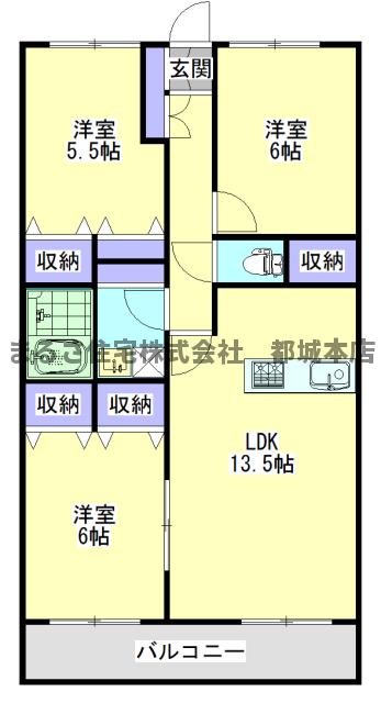 リアン都城の間取り