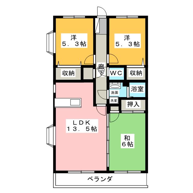 ガーデンヒルズ富士見台Ａの間取り