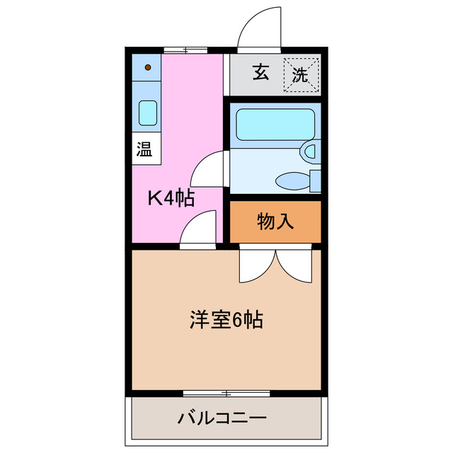 伊勢市田尻町のアパートの間取り