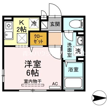 横浜市都筑区佐江戸町のアパートの間取り